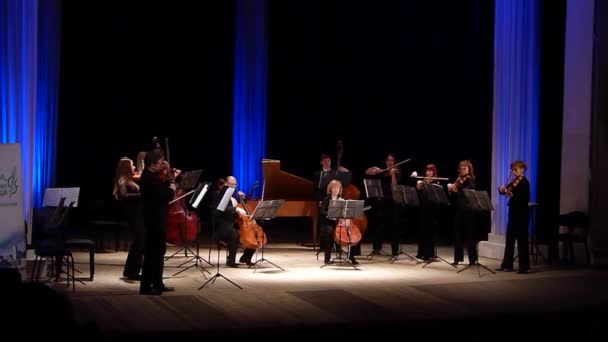 Dnipro Ucrania Marzo 2018 Cuatro Temas Orquesta Cámara Interpreta Suite — Vídeo de stock