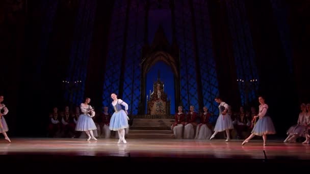 Dnipro Ucrania Marzo 2018 Ballet Swan Lake Interpretado Por Miembros — Vídeo de stock