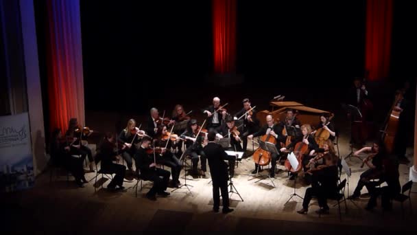 Dnipro Ukraine März 2018 Kammerorchester Der Vier Jahreszeiten Chefdirigent Dmitry — Stockvideo