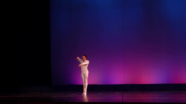 ドニプロ国立オペラ バレエ劇場 国立バレエ団のメンバーによって実行されるドニエプル ウクライナ 2018 白鳥の湖バレエ — ストック動画