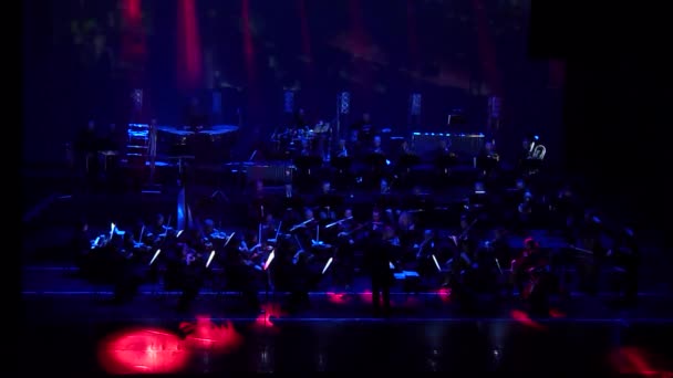 Дніпро Дніпропетровськ Україна Лютого 2018 Symphonyic Показати Виконанні Членів Дніпрі — стокове відео