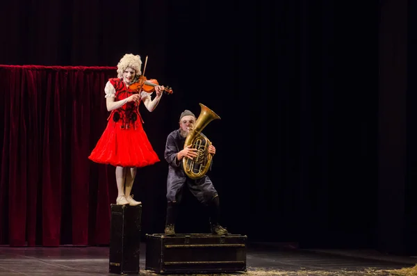 Concert for two clowns — Stock Photo, Image