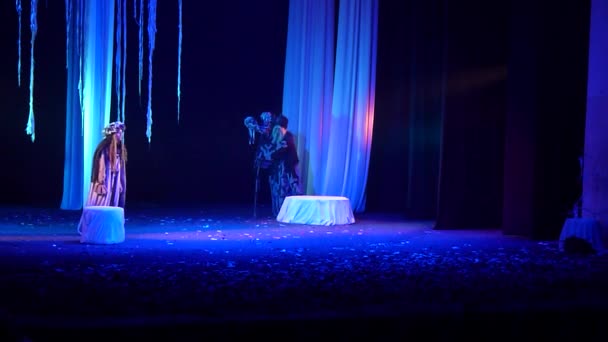 Dnipro Ukrayna Ekim 2019 Devlet Tiyatrosu Komedi Tiyatrosu Üyeleri Tarafından — Stok video