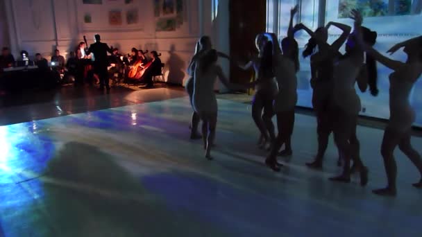 Dnipro Ukraine October 2019 Performance Sea Foam Performance Members Dance — Αρχείο Βίντεο