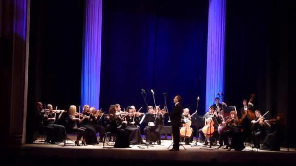 Dnipro Ucrânia Dezembro 2019 Quatro Seasons Chamber Orchestra Maestro Principal — Vídeo de Stock