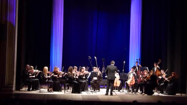 Dnipro Ukrayna Aralık 2019 Four Seasons Chamber Orchestra Ana Orkestra — Stok video