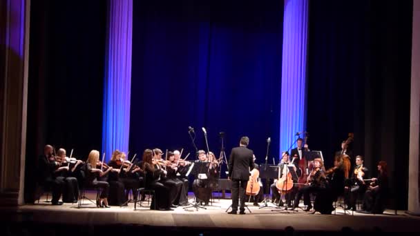 Dnipro Ukraine December 2019 Four Seasons Chamber Orchestra Main Conductor — Stock Video