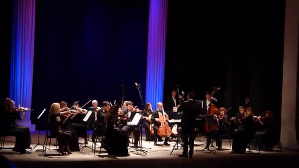 Dnipro Ucraina Dicembre 2019 Quattro Stagioni Orchestra Camera Direttore Principale — Video Stock