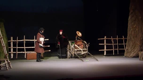 Dnipro Ukrayna Şubat 2020 Dnipro Devlet Tiyatrosu Üyeleri Tarafından Sahnelenen — Stok video