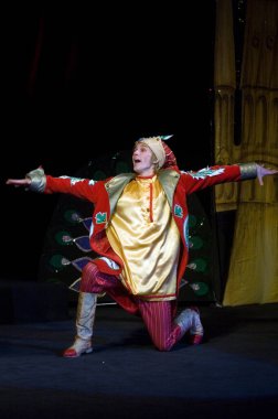 DNEPROPETROVSK, UKRAINE - 9 HAZİRAN: Dnepropetrovsk Devlet Tiyatrosu üyeleri 9 Ocak 2011 'de Dnepropetrovsk, Ukrayna' da 