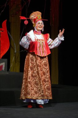 DNEPROPETROVSK, UKRAINE - 9 HAZİRAN: Dnepropetrovsk Devlet Tiyatrosu üyeleri 9 Ocak 2011 'de Dnepropetrovsk, Ukrayna' da 