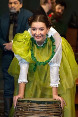 DNEPROPETROVSK, UKRAINE - FEBRUARY 16: Dnepropetrovsk Devlet Tiyatrosu Üyeleri 16 Şubat 2006 'da Dnepropetrovsk, Ukrayna' da 