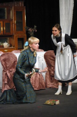 DNIPROPETROVSK, UKRAINE 2 Haziran: Dnepropetrovsk Devlet Tiyatrosu üyeleri 2 Haziran 2005 'te Ukrayna' nın Dnipropetrovsk kentinde 