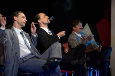 DNEPROPETROVSK, UKRAINE - 24 Mayıs: Dnepropetrovsk Devlet Tiyatrosu üyeleri 24 Mayıs 2007 'de Dnepropetrovsk, Ukrayna' da 