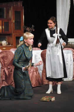 DNIPROPETROVSK, UKRAINE 2 Haziran: Dnepropetrovsk Devlet Tiyatrosu üyeleri 2 Haziran 2005 'te Ukrayna' nın Dnipropetrovsk kentinde 