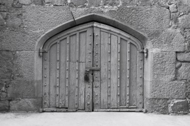 Eski kapının yakın plan görüntüsü