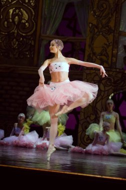DNIPROPETROVSK, UKRAINE - 23 Ekim: Le Corsaire balesi Dnepropetrovsk Opera ve Bale Tiyatrosu tarafından 23 Ekim 2011 'de Dnipropetrovsk, Ukrayna' da sahnelendi..