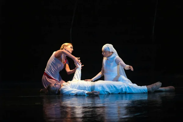 Dnipropetrowsk Ukraina Wrzesień Członkowie Dniepropietrowskiego Teatru Opery Baletu Września 2012 — Zdjęcie stockowe