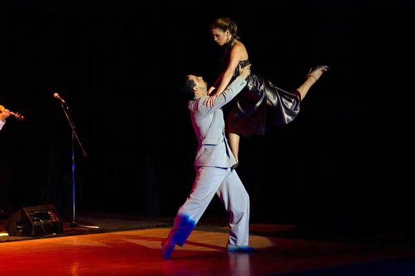 Dnepropetrovsk Ucrânia Março Dançarinos Gimena Aramburu Juan Fossati Argentina Show — Fotografia de Stock