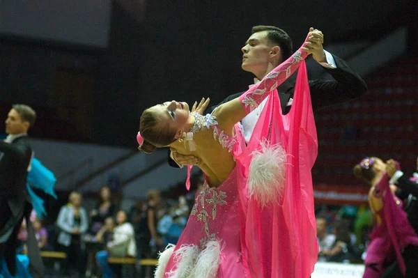 Dnipropetrovsk Ukraine September Unidentified Dance Couple Dance Pose World Dance — Stock Photo, Image