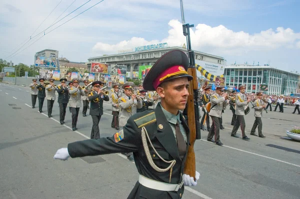 Dnepropetrovsk Ukrajina Května Vojenská Přehlídka Oslavě Světové Války Května 2010 — Stock fotografie