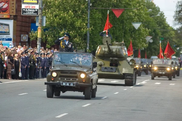 Dnepropetrovsk Ucrânia Maio Desfile Militar Para Celebrar Dia Vitória Segunda — Fotografia de Stock