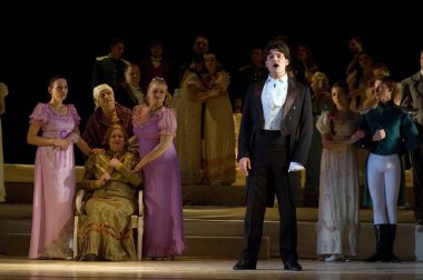 DNIPROPETROVSK, UKRAINE NOVEMBER 15: Dnepropetrovsk Devlet Opera ve Bale Tiyatrosu üyeleri 15 Kasım 2011 'de Dnipropetrovsk, Ukrayna' da 