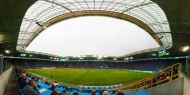 DNIPROPETROVSK, UKRAINE - OKTOBER 28: Ukrayna Şampiyonası maçı sırasında Dnipro Stadyumu FC Dnipro-FC Karpaty maçı 28 Ekim 2012 tarihinde Ukrayna 'nın başkenti Dnipropetrovsk' ta gerçekleşti. 
