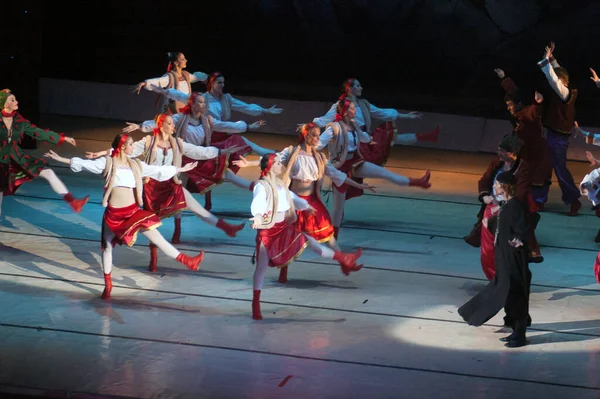 Dnepropetrovsk Ucraina Gennaio Notte Prima Del Balletto Natalizio Eseguito Dal — Foto Stock