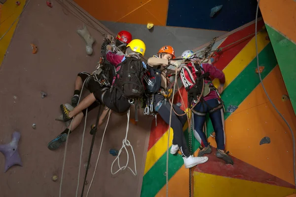 Dnepropetrovsk Ukraine Janvier Participants Non Identifiés Action Lors Compétitions Alpinisme — Photo