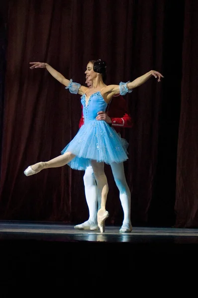 Dnepropetrovsk Ukraine Famous Dancers Anna Dorosh Maxim Chepik Nutcracker Ballet — Stockfoto