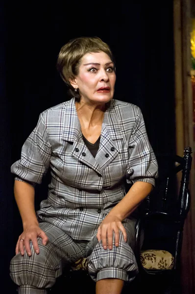 Dnepropetrovsk Ukraine Novembrie Nelly Masalskja Interpretează Blithe Spirit Teatrul Dramatic — Fotografie, imagine de stoc