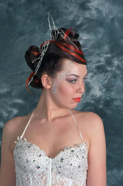 Dnepropetrovsk Ukraine March Model Prepares Backstage Championship Hairdressing Nail Aesthetics — Stock Photo, Image