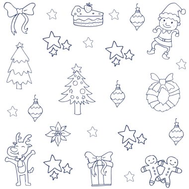 Collection hisse senedi Noel dizi doodle