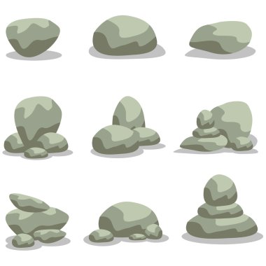 Tasarım taş taş set unsuru vektör