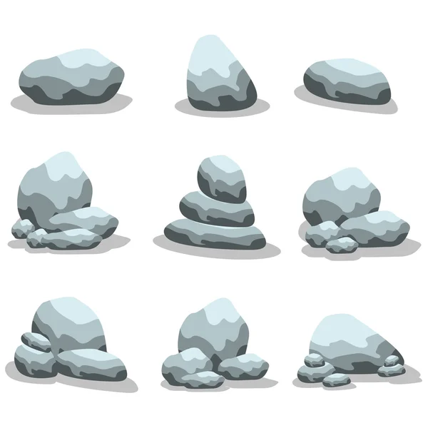 Set stenen verzameling van vector kunst — Stockvector