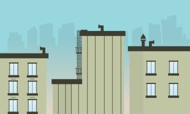 Peyzaj inşaat illüstrasyon vektör