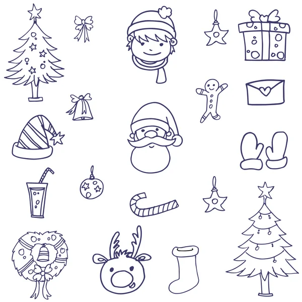 Dessin à la main élément doodle de Noël — Image vectorielle