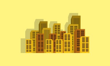 Kasaba simge vektör düz tasarlamak