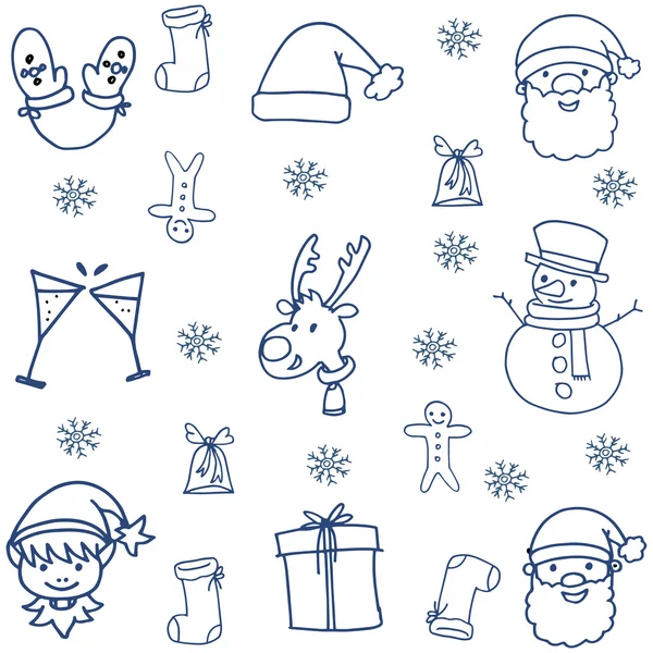Doodle of hand dibujar objeto de Navidad — Archivo Imágenes Vectoriales