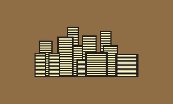 Bâtiment ville vecteur de silhouette — Image vectorielle