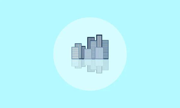 Vektor flache Illustration der Gebäude-Ikone — Stockvektor
