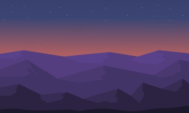 Güzel manzara hill siluet