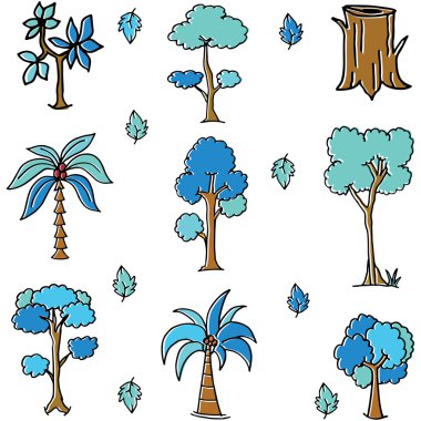 Doodles'ın mavi ağaç tarzı