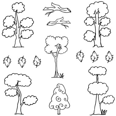 El çizmek ağacının doodle ayarla