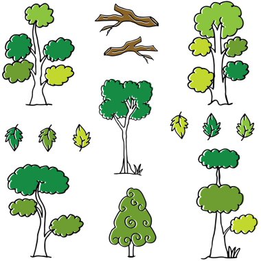 Farklı küme ağacının doodle