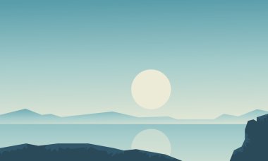 Manzara nehir tepenin arka planlar ile