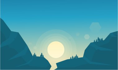 Güzel manzara gündoğumu Mountain