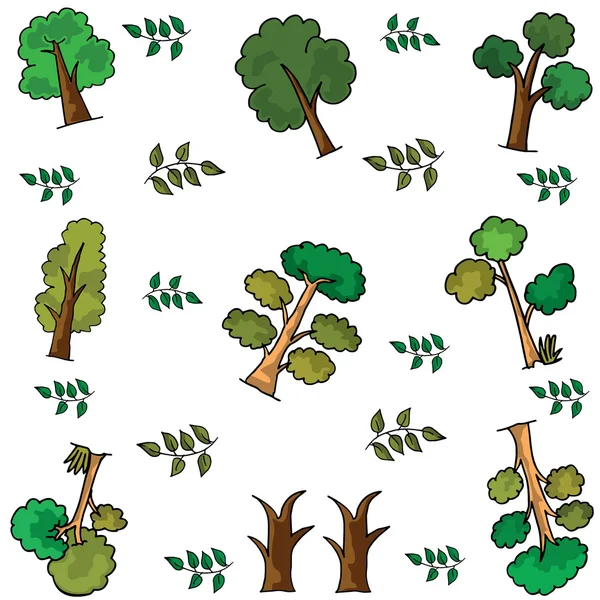 Süs ağacı karalamalar kümesi