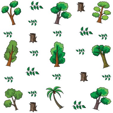 Ağaç ve yaprak tarzı karalamalar